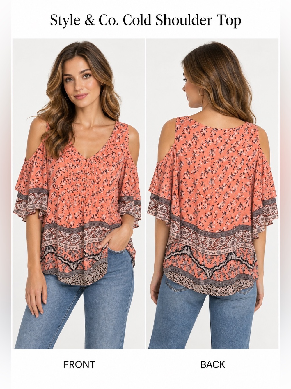 Style & Co. Cold Shoulder Top